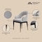 Manhattan Comfort 7-PieceRockaway 70.86 Dining Set with 6 Carrington Chairs in Natural and Light Grey 6-DT02DC089AR-NALG - alternate 5